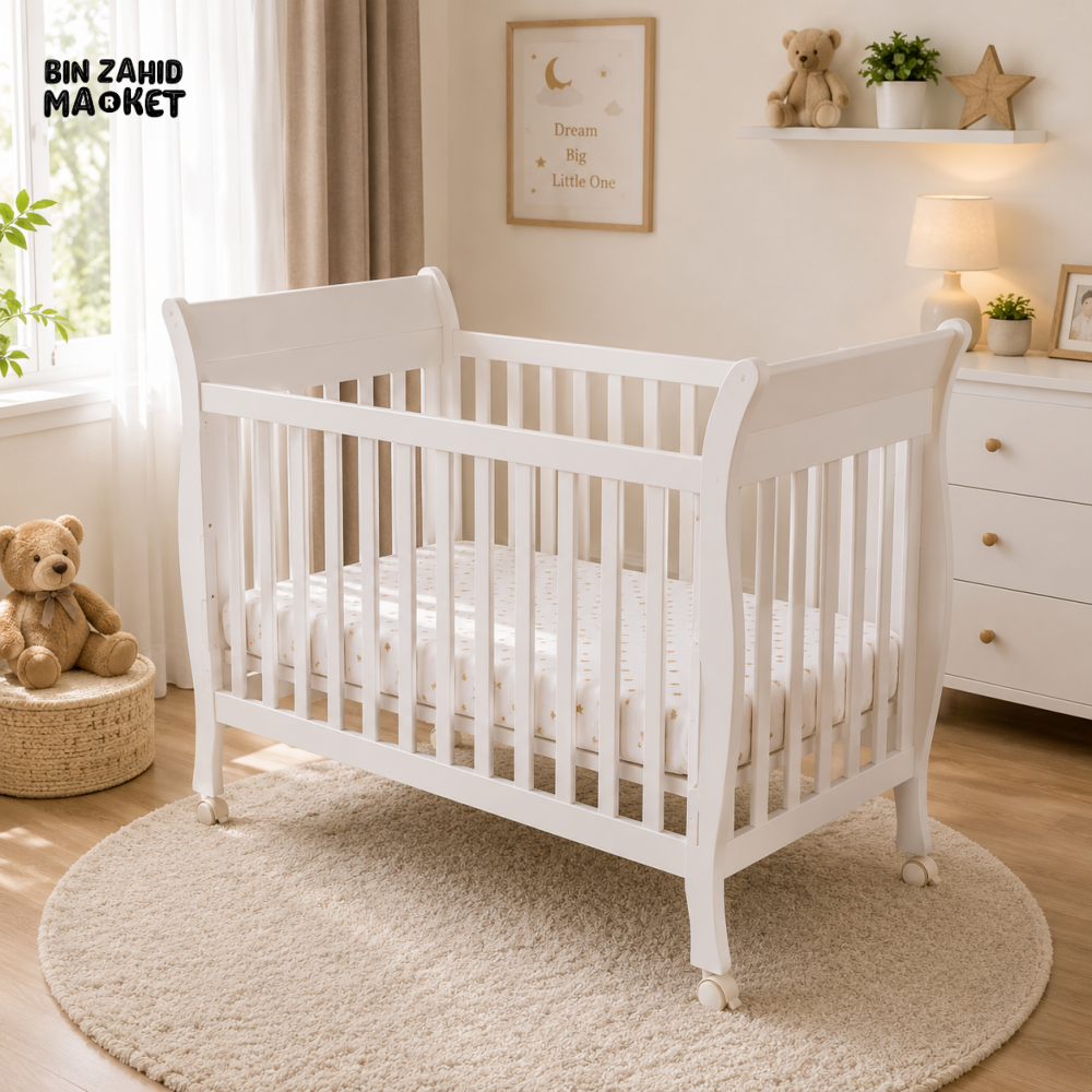 FOLDABLE WOODEN BABY CRIB