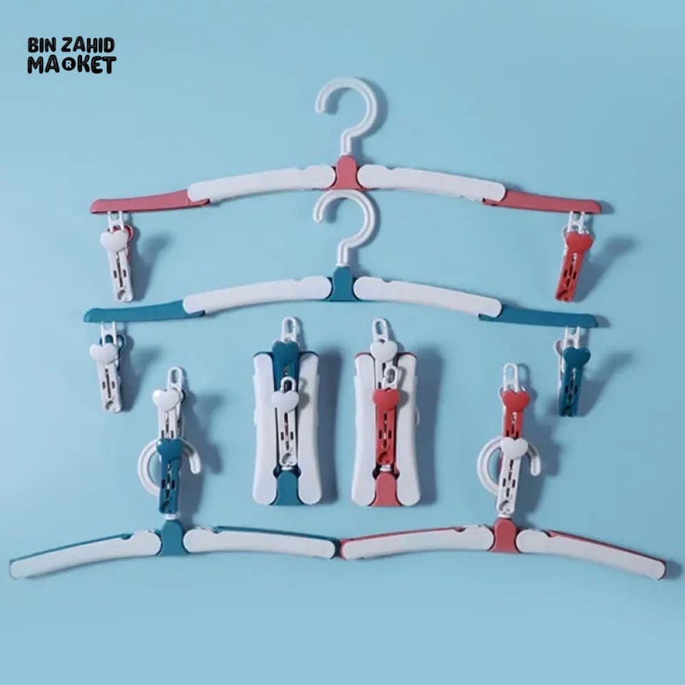 FOLDING WIND-PROOF CLOTH HANGER