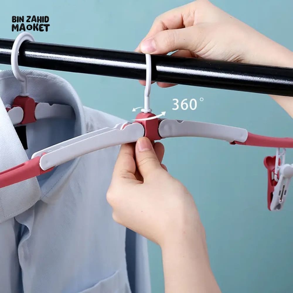 FOLDING WIND-PROOF CLOTH HANGER