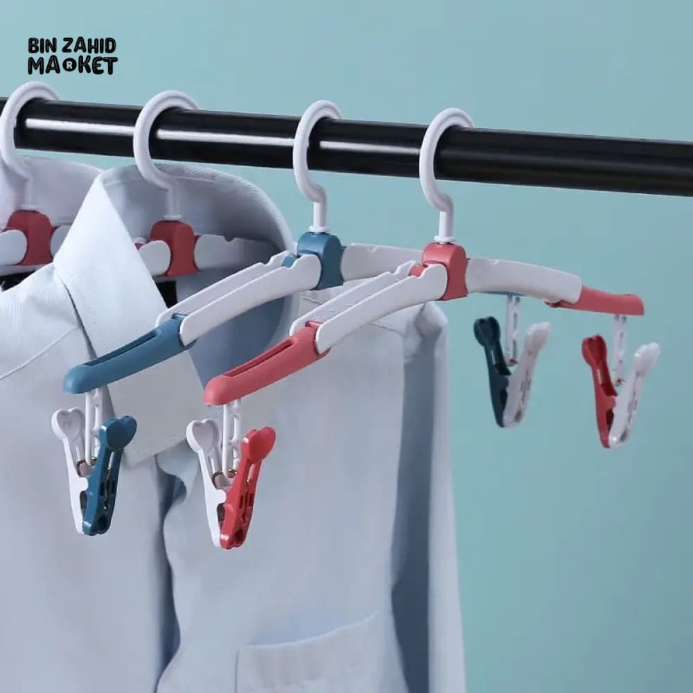 FOLDING WIND-PROOF CLOTH HANGER