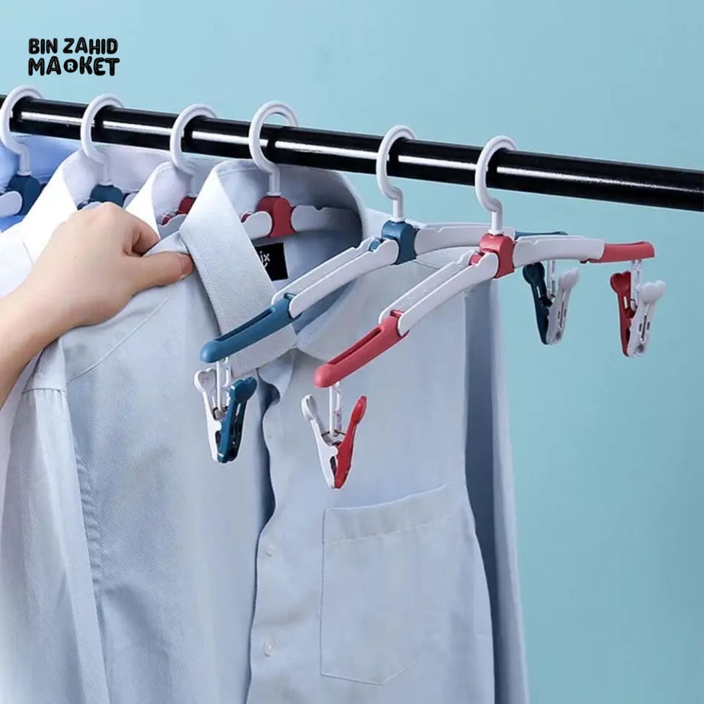 FOLDING WIND-PROOF CLOTH HANGER