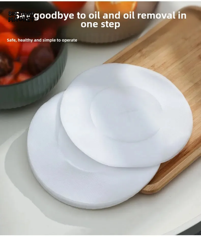 FOOD GRADE SOUP OIL ABSORBENT PAPER SPECIAL STEW & SOUP FILTER SHEETS 50 PCS FOR HOME COOKING & BAKING