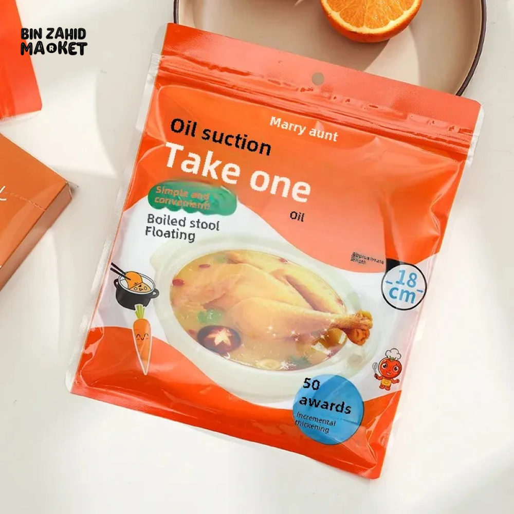 FOOD GRADE SOUP OIL ABSORBENT PAPER SPECIAL STEW & SOUP FILTER SHEETS 50 PCS FOR HOME COOKING & BAKING