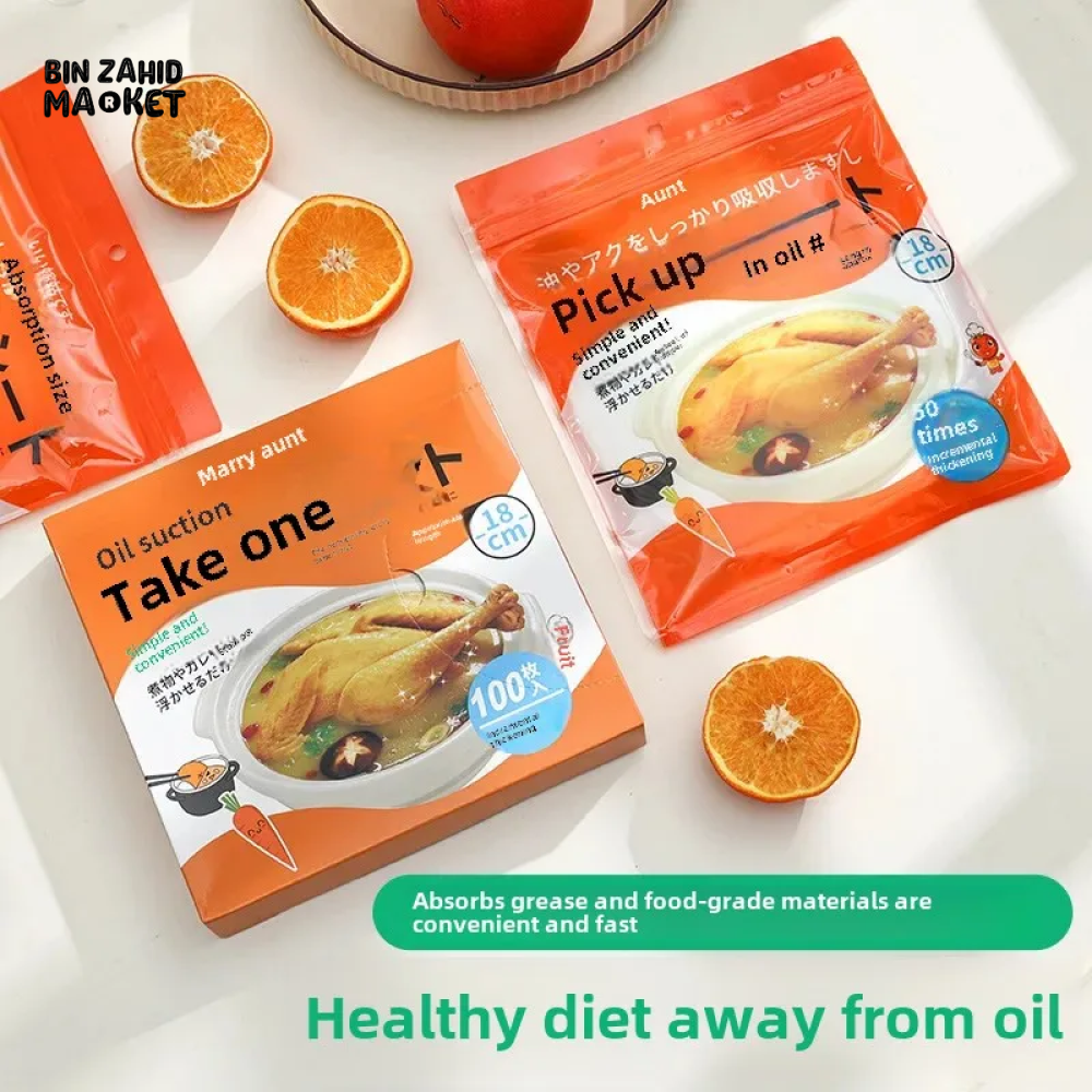 FOOD GRADE SOUP OIL ABSORBENT PAPER SPECIAL STEW & SOUP FILTER SHEETS 50 PCS FOR HOME COOKING & BAKING