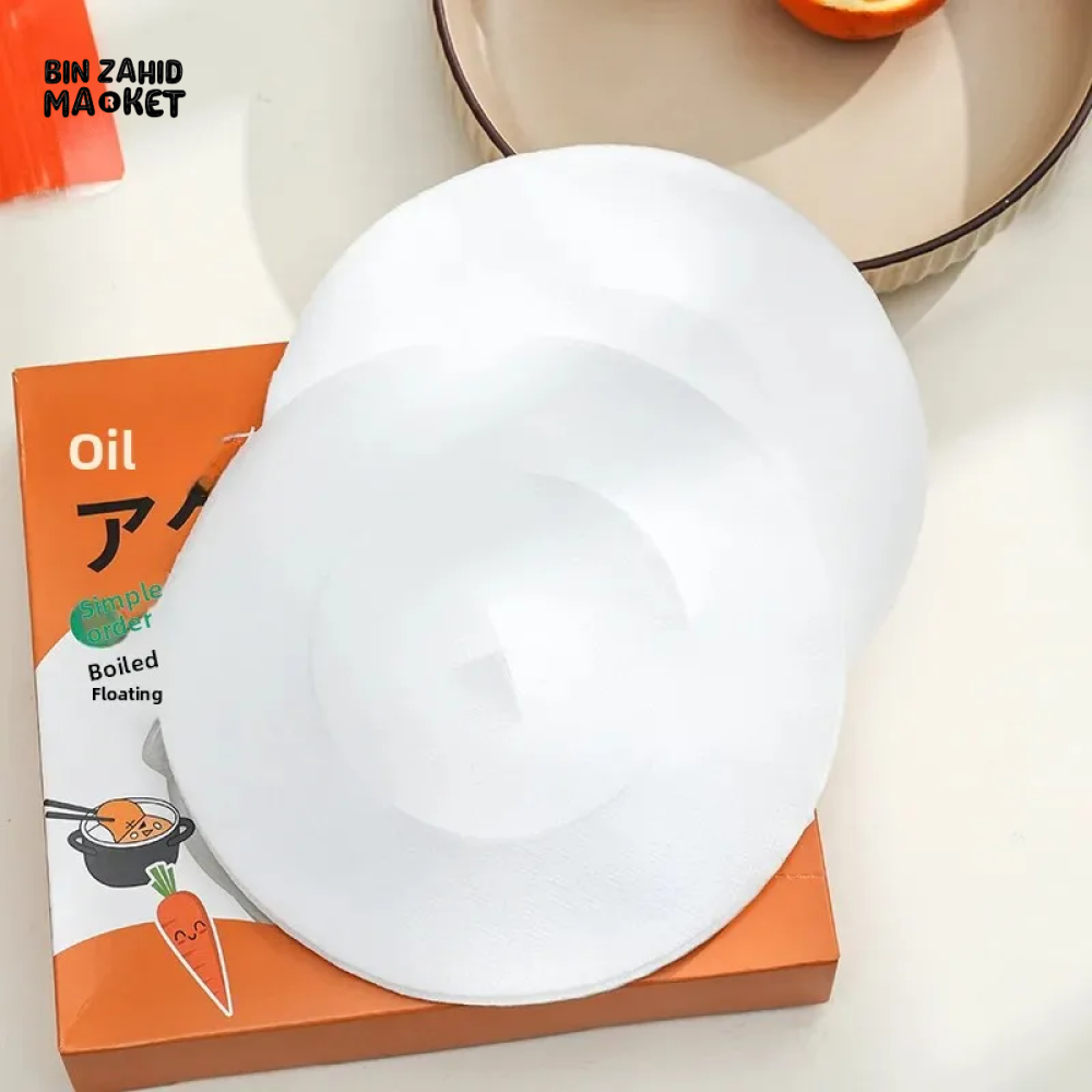 FOOD GRADE SOUP OIL ABSORBENT PAPER SPECIAL STEW & SOUP FILTER SHEETS 50 PCS FOR HOME COOKING & BAKING