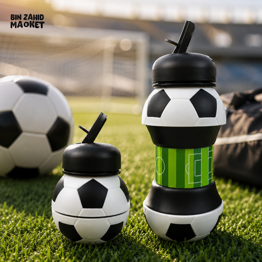 FOOTBALL SPORTS WATER BOTTLE | EXPANDABLE KIDS DRINKING BOTTLE