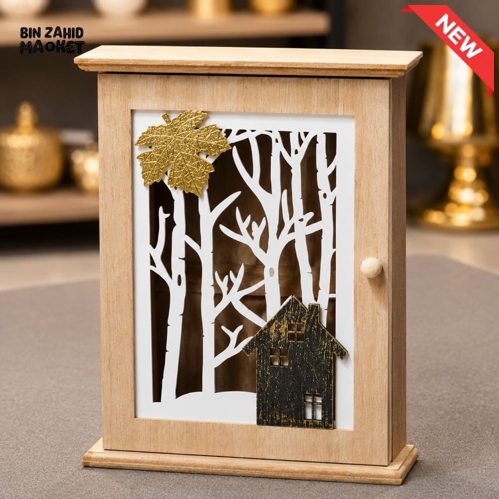 FOREST HOUSE DECORATIVE WOODEN KEY CABINET