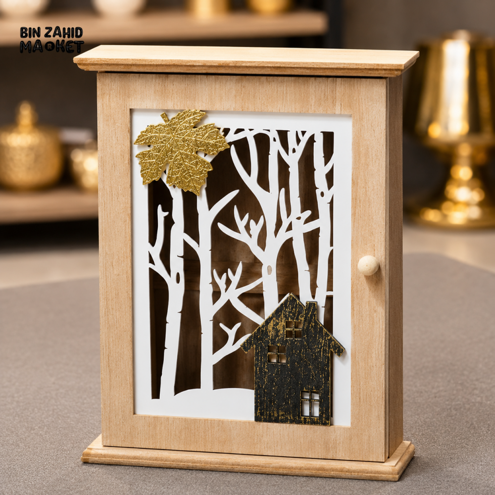 FOREST HOUSE DECORATIVE WOODEN KEY CABINET