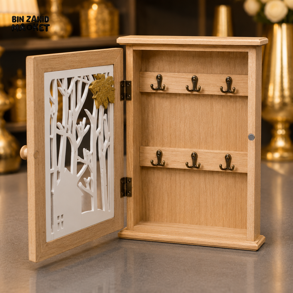 FOREST HOUSE DECORATIVE WOODEN KEY CABINET