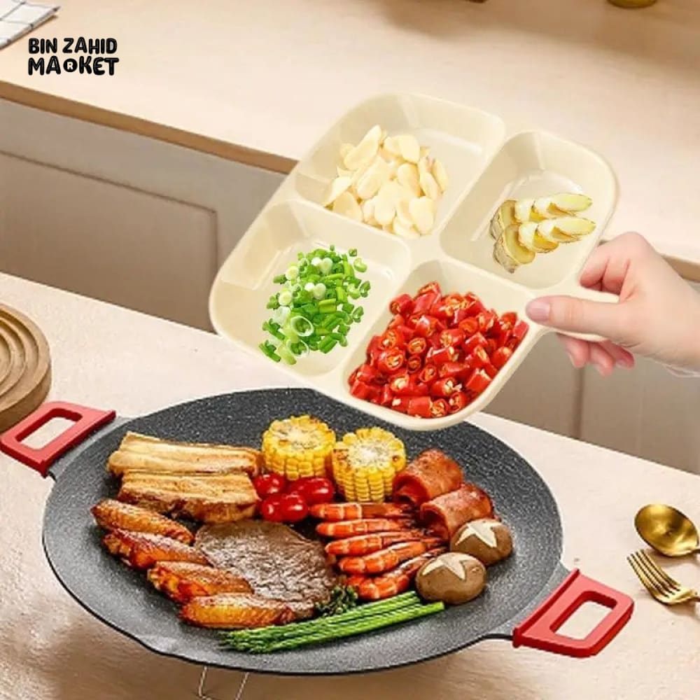 FOUR PARTS SERVING PLATE