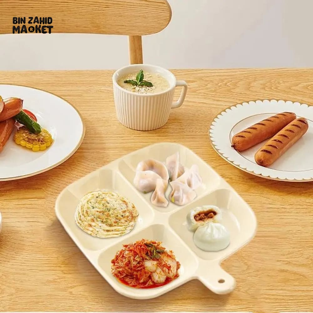 FOUR PARTS SERVING PLATE