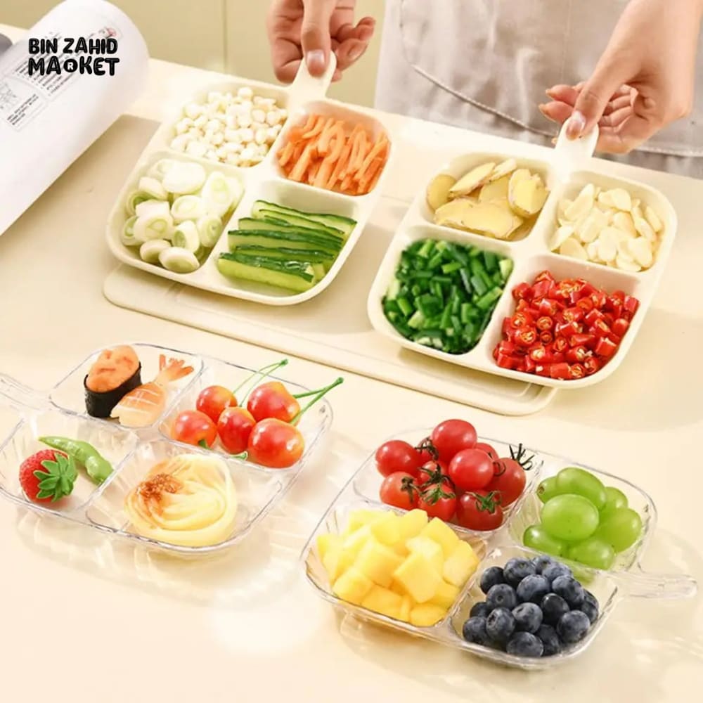 FOUR PARTS SERVING PLATE