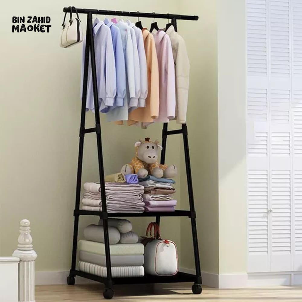 FREESTAND CLOTHES HANGER RACK - WHITE