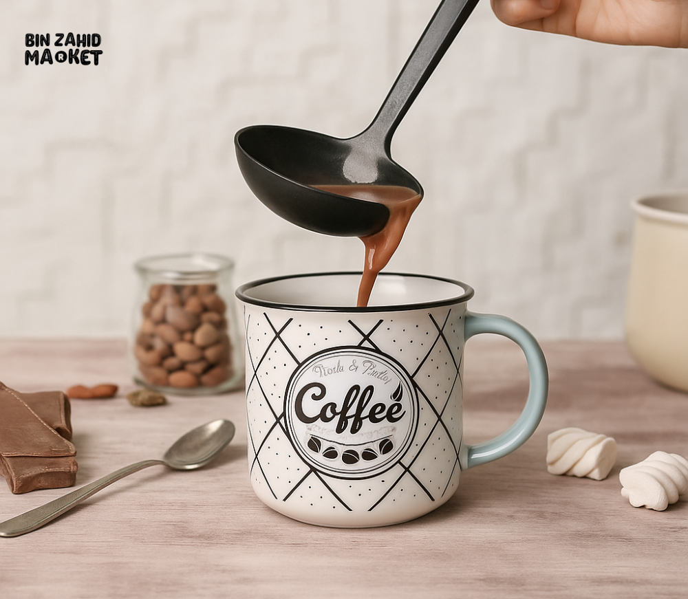 FRESH & TASTY CERAMIC COFFEE MUG – PREMIUM DESIGN WITH HANDLE HOT BEVERAGE CUP FOR HOME & OFFICE USE