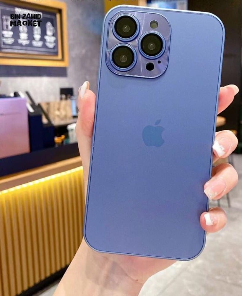 FROSTED GLASS LUXURY IPHONE CASE Blue