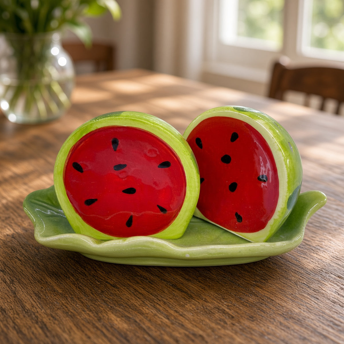 Kitchlux Ceramic Salt and Pepper Shakers - Watermelon