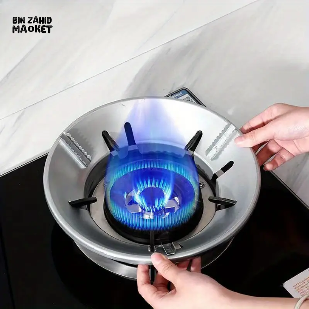GAS STOVE HEAT CONCENTRATOR & POT SUPPORT RING – ANTI-SLIP WOK & PAN STAND FOR KITCHEN