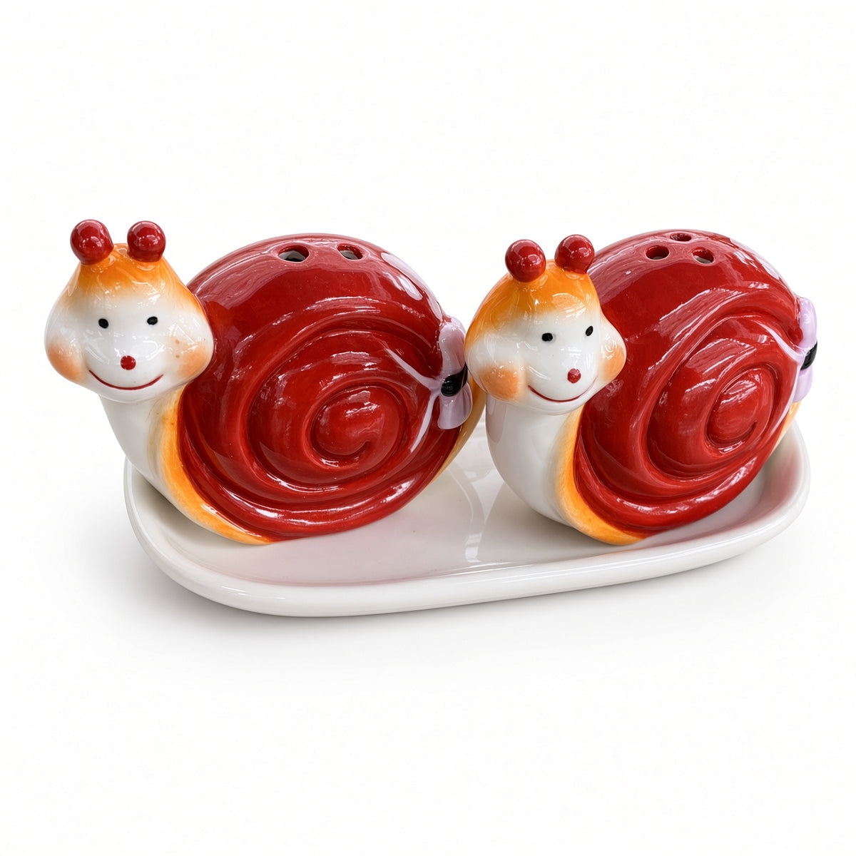 Kitchlux Ceramic Salt and Pepper Shakers - Snail