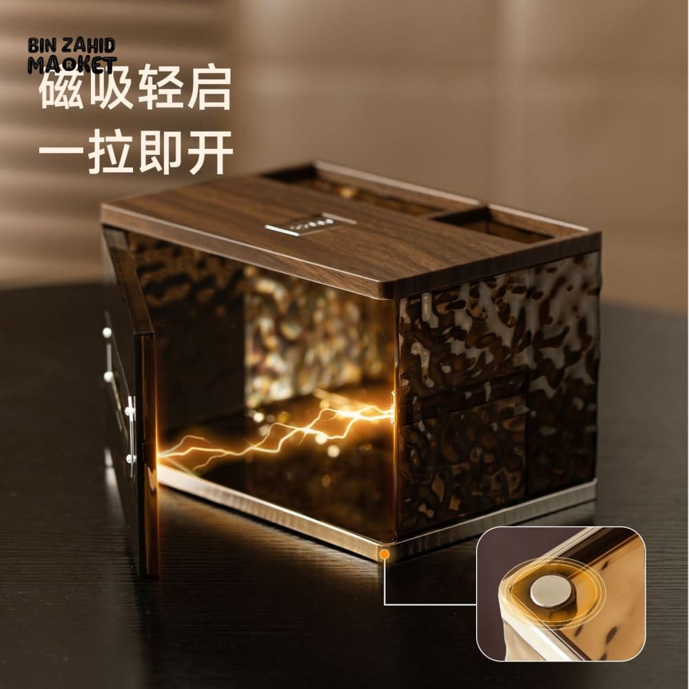 GLACIER PATTERN REMOTE CONTROL & TISSUE ORGANIZER BOX
