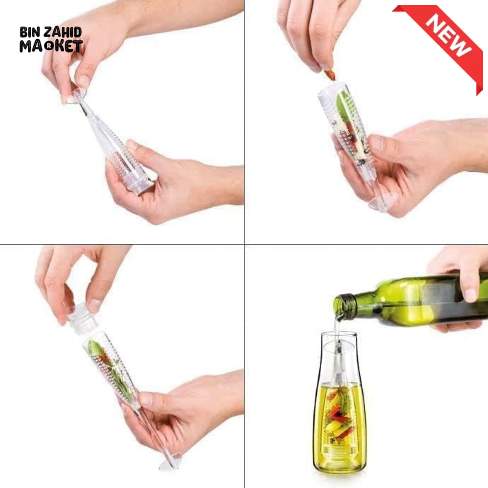 GLASS OIL DISPENSER WITH INFUSER 500ML – PRECISION POUR SPOUT