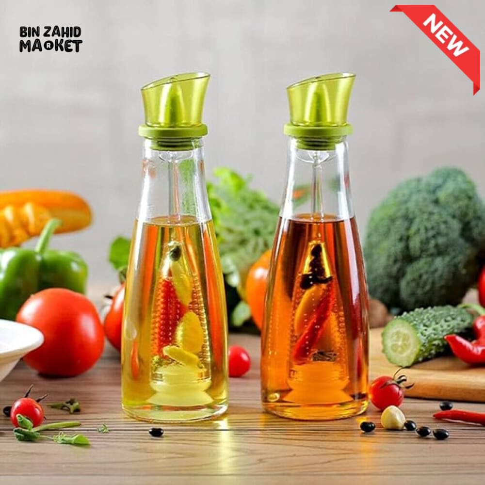 GLASS OIL DISPENSER WITH INFUSER 500ML – PRECISION POUR SPOUT