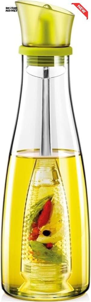 GLASS OIL DISPENSER WITH INFUSER 500ML – PRECISION POUR SPOUT