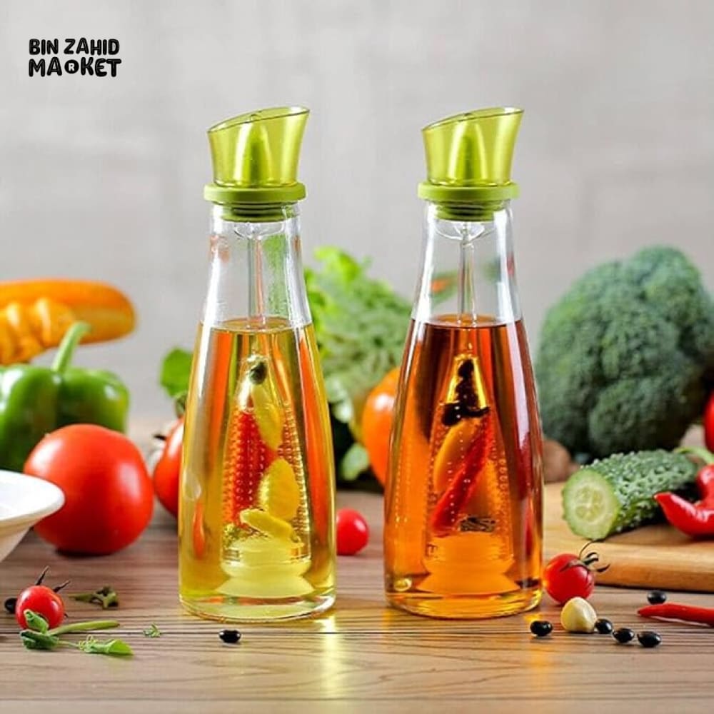 GLASS OIL DISPENSER WITH INFUSER 500ML – PRECISION POUR SPOUT