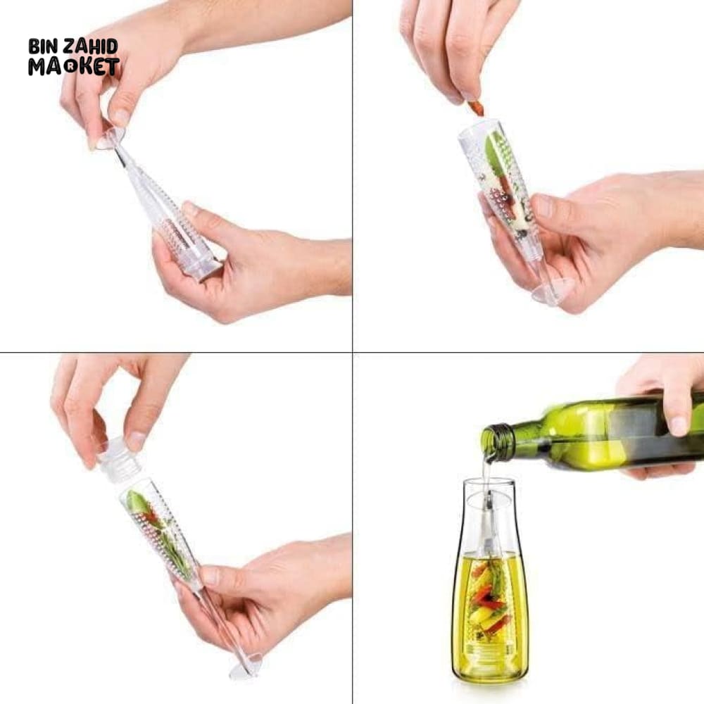 GLASS OIL DISPENSER WITH INFUSER 500ML – PRECISION POUR SPOUT