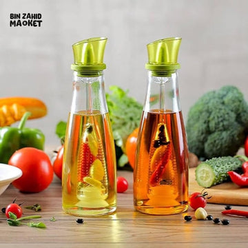 GLASS OIL DISPENSER WITH INFUSER 500ML – PRECISION POUR SPOUT