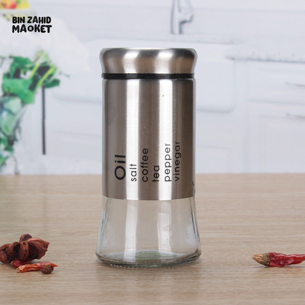 GLASS SPICE BOTTLE WITH HOLES – SALT & SEASONING SHAKER FOR KITCHEN & BBQ