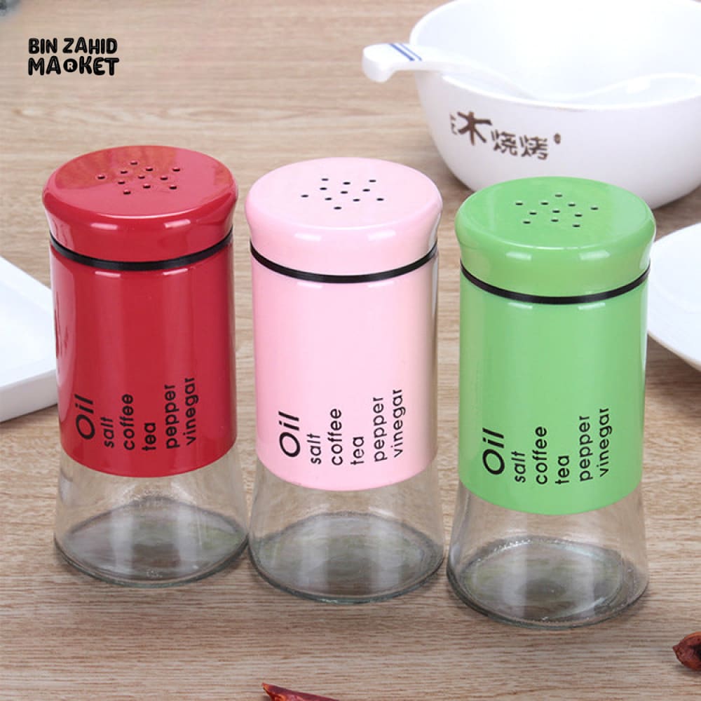 GLASS SPICE BOTTLE WITH HOLES – SALT & SEASONING SHAKER FOR KITCHEN & BBQ