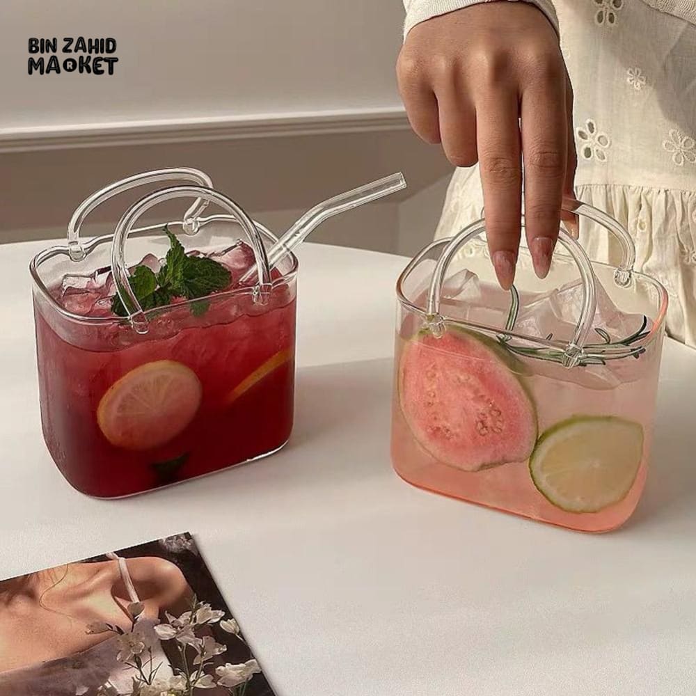 GLASSIUM HANDBAG-SHAPED COCKTAIL CUP