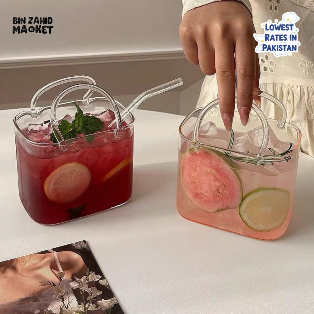 GLASSIUM HANDBAG-SHAPED COCKTAIL CUP
