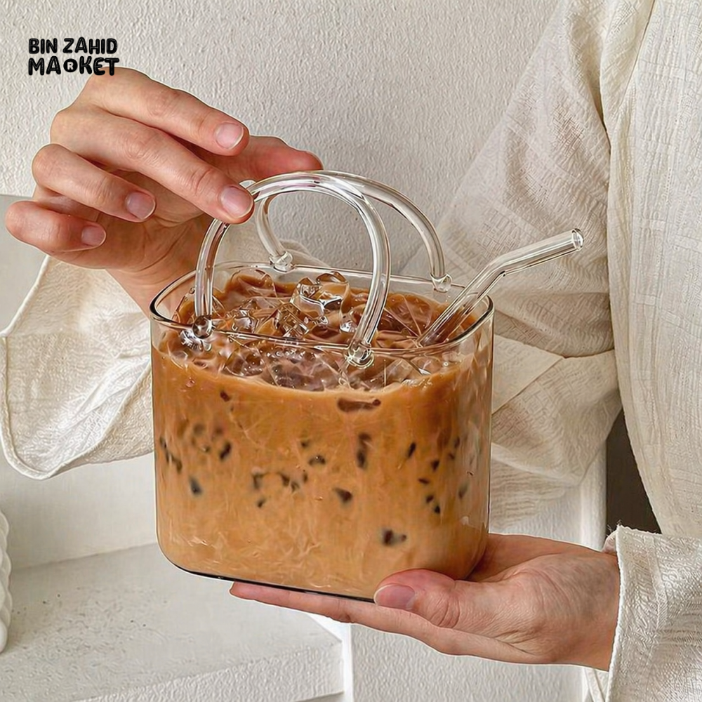 GLASSIUM HANDBAG-SHAPED COCKTAIL AND COFFE CUP - 800ML