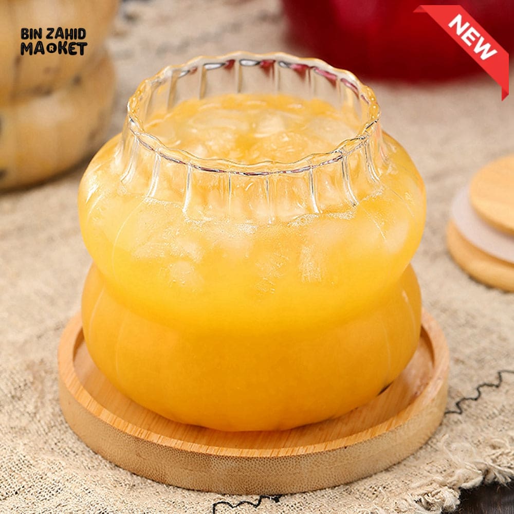 GLASSLUX REUSABLE GLASS CUP SET 350ML – BAMBOO LID GLASS STRAW FOR COLD DRINKS