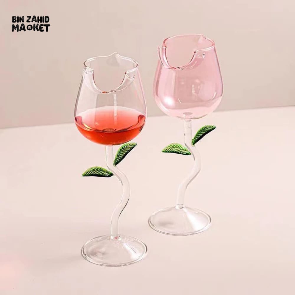 Rose Flower Shaped Glass