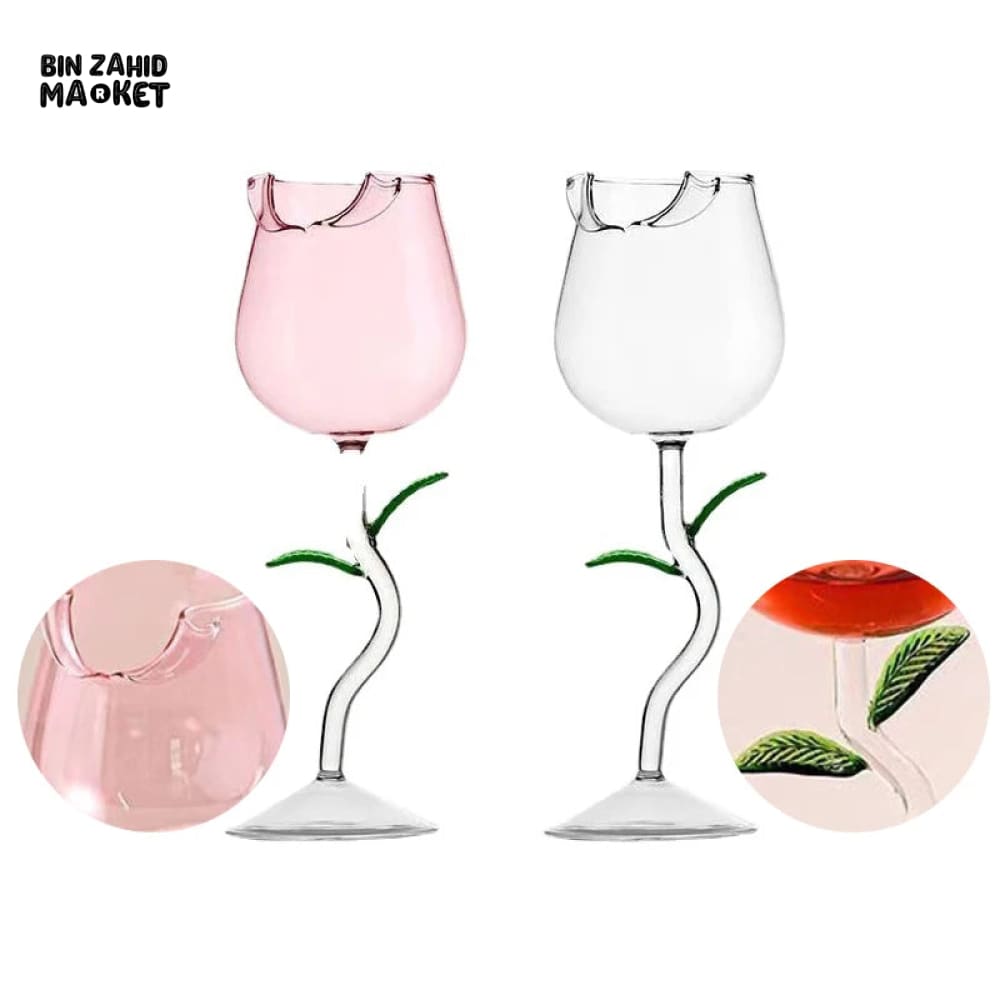 Rose Flower Shaped Glass