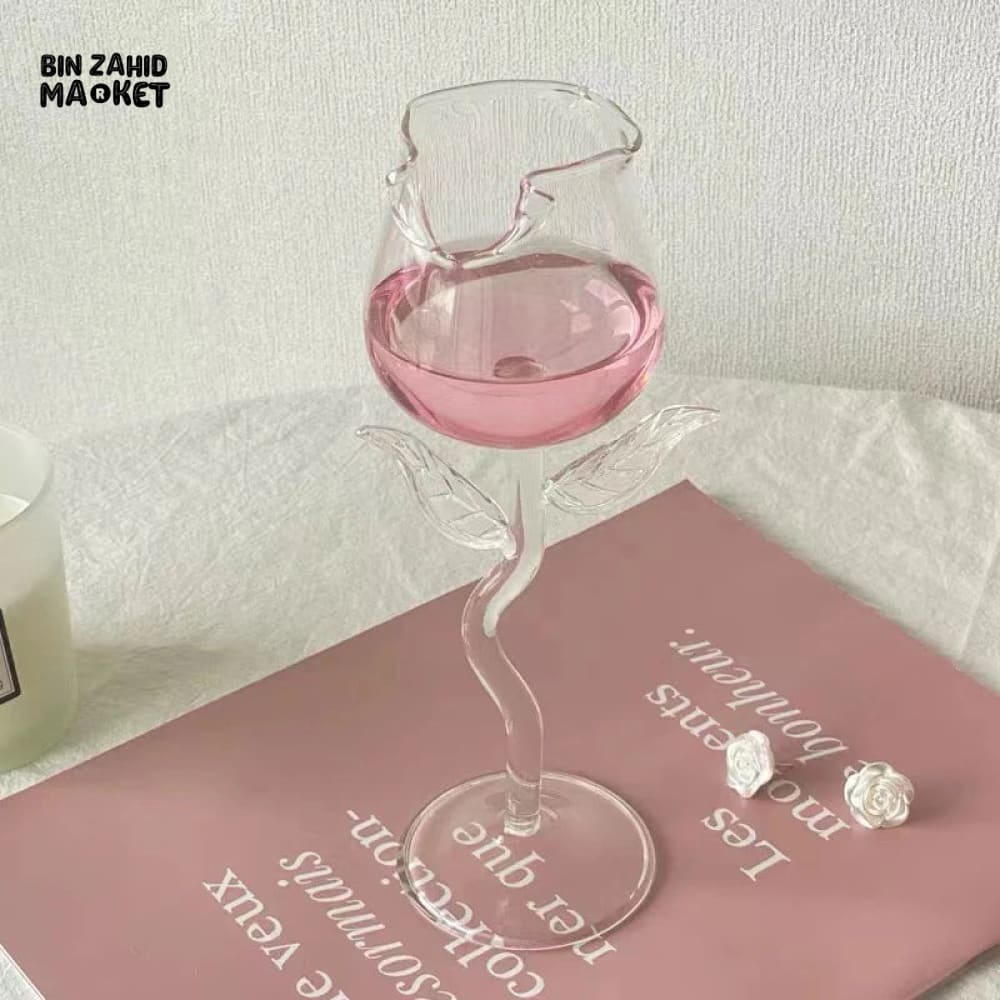 Rose Flower Shaped Glass