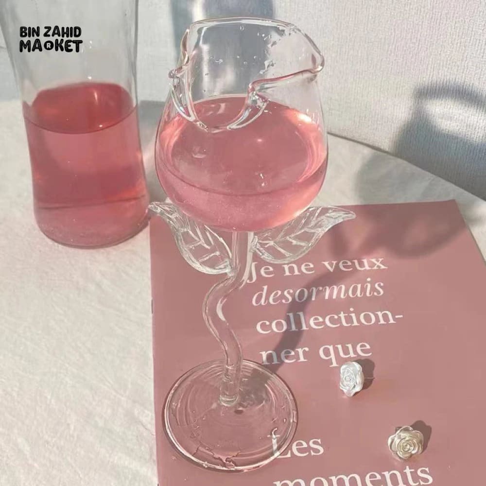 Rose Flower Shaped Glass