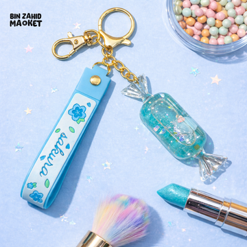 GLITTER CANDY RESIN KEYCHAIN – PASTEL AESTHETIC BAG & KEY CHARM - Key Holders