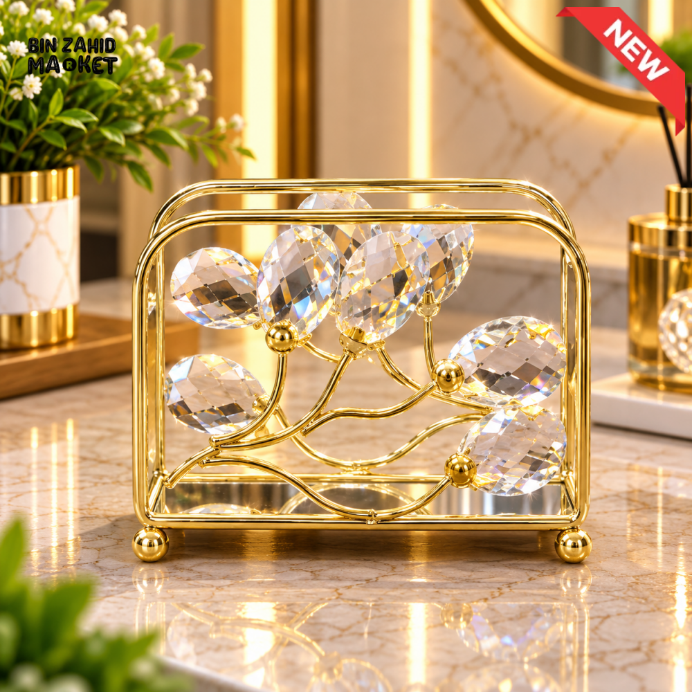BRILLIANT GOLD CRYSTAL LEAF DECORATIVE ORNAMENT - Decorative Boxes