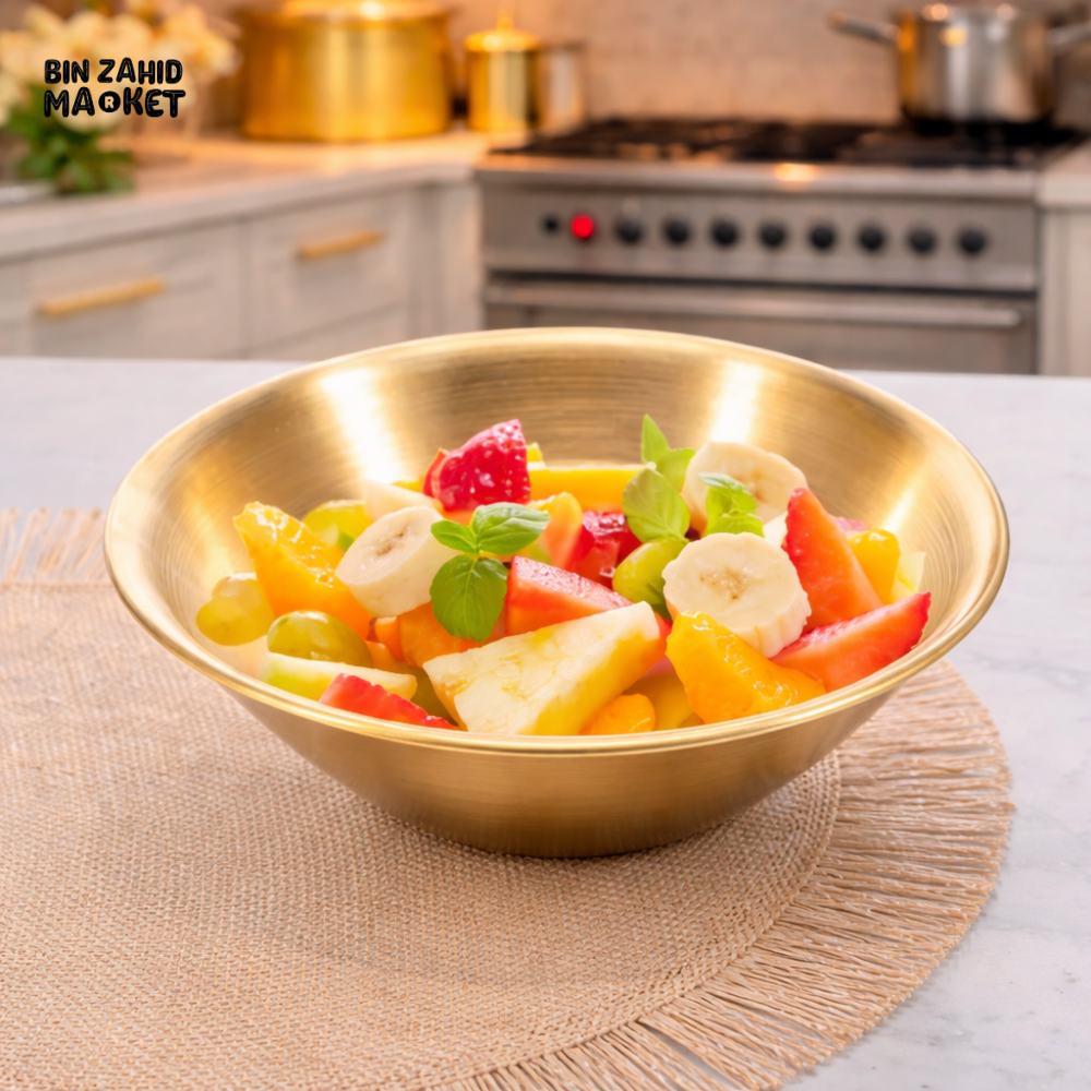 GOLD FINISH STAINLESS STEEL SERVING BOWL – ELEGANT KITCHEN & DINING ESSENTIAL