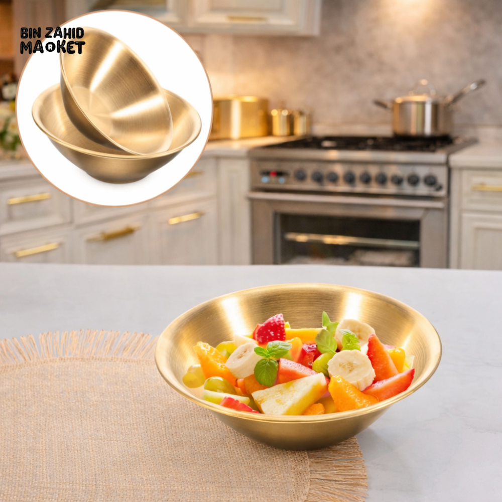 GOLD FINISH STAINLESS STEEL SERVING BOWL – ELEGANT KITCHEN & DINING ESSENTIAL