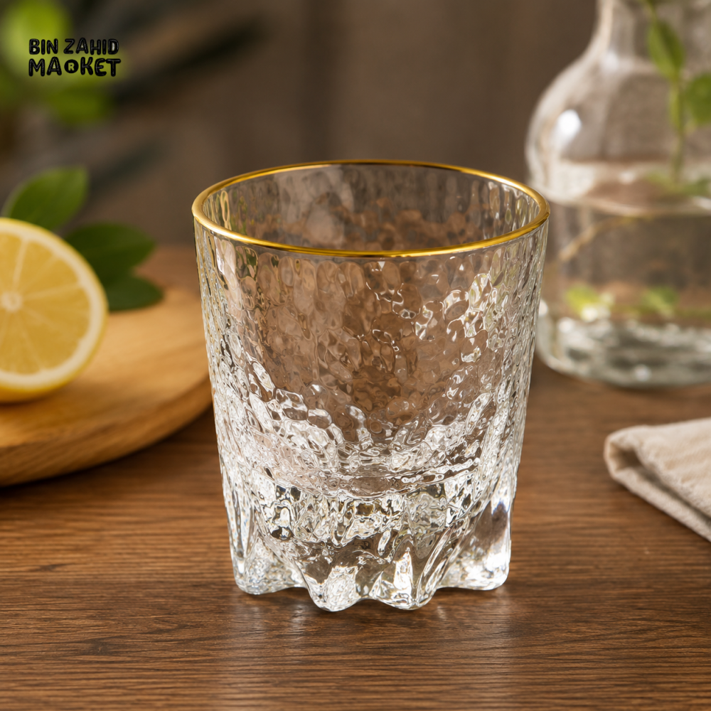 GOLD RIM CRYSTAL GLASS TUMBLER - Tumblers