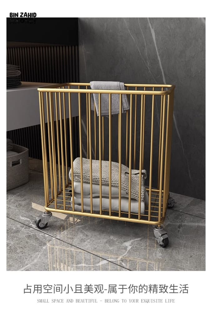 GOLD RODES LAUNDRY CART