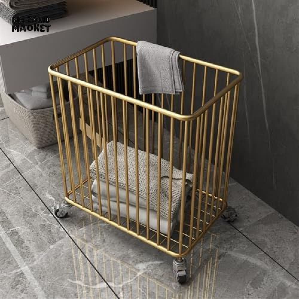 GOLD RODES LAUNDRY CART Rectangle