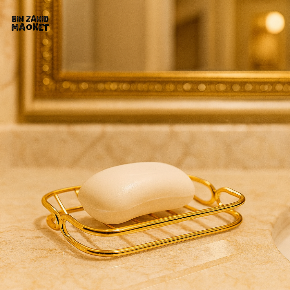GOLD SOAP DISH HOLDER – LUXURY VILLA BATHROOM COUNTERTOP ACCESSORY YM16465G
