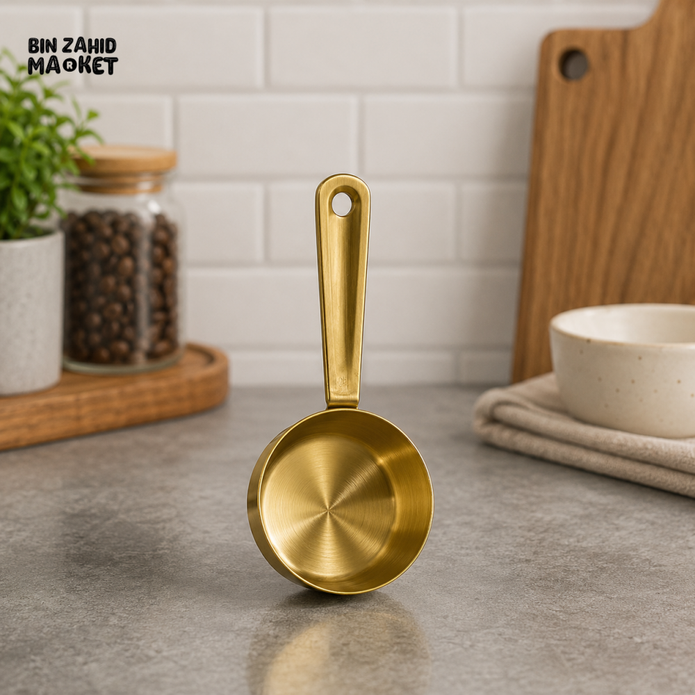 GOLD STAINLESS STEEL MEASURING SCOOP - Measuring Tools