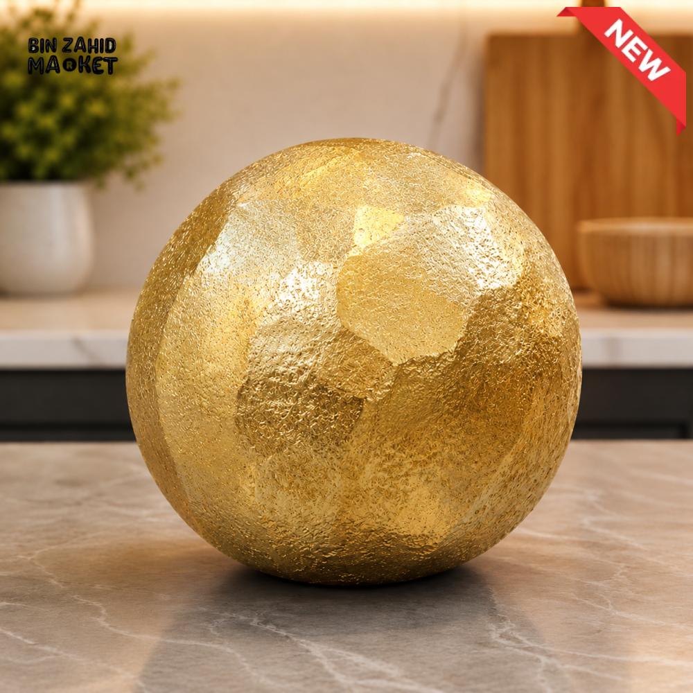 GOLD TEXTURED DECORATIVE ORNAMENT BALL