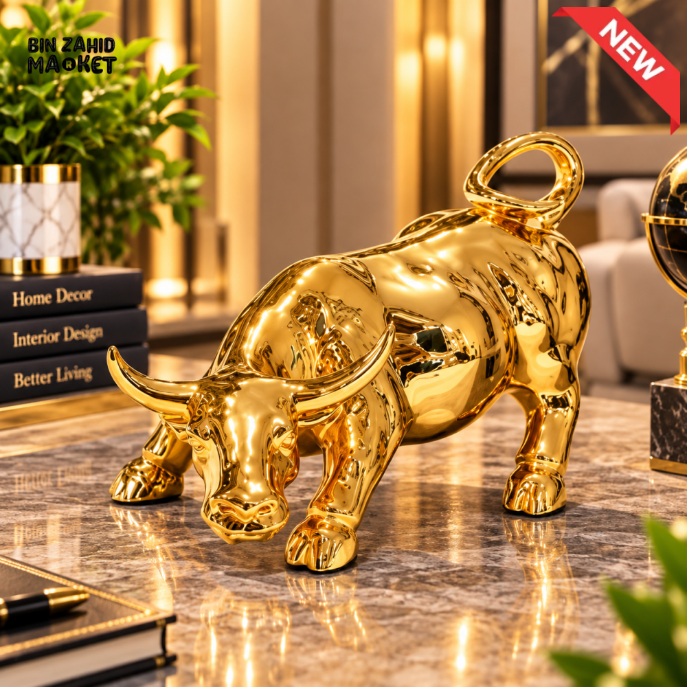 GOLDEN BULL DECORATIVE SHOWPIECE